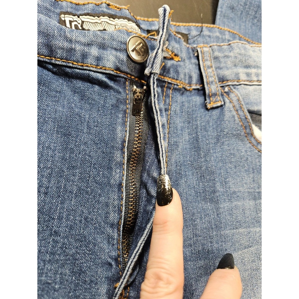 Tailored Recreation TR Premium Y2K Patched Distressed Skinny‎ Jeans 34X32 *EUC - Picture 8 of 16